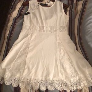 White Sleeveless Mini Dress